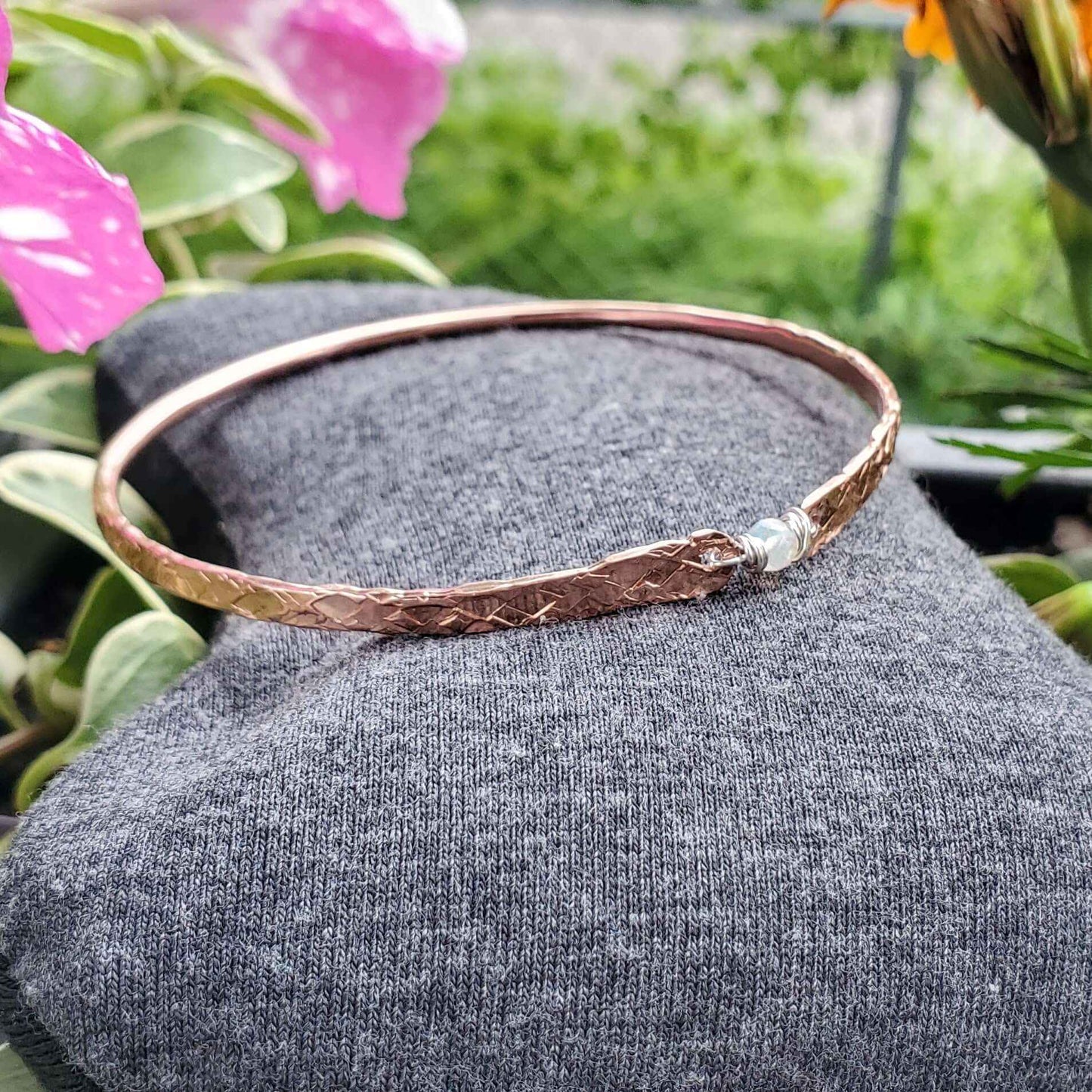 Copper Brides Bangle with Ethiopian Opal