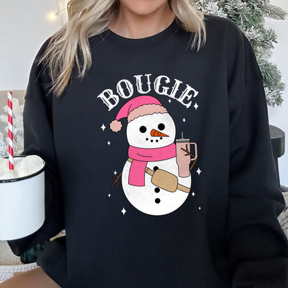 Bougie Snowman, Christmas, BooJee Sweatshirt