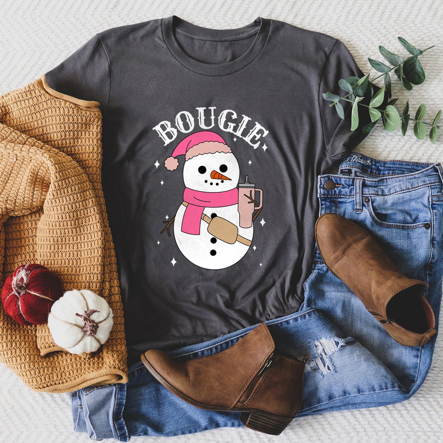 Bougie Snowman, Christmas, BooJee Super Soft Tees