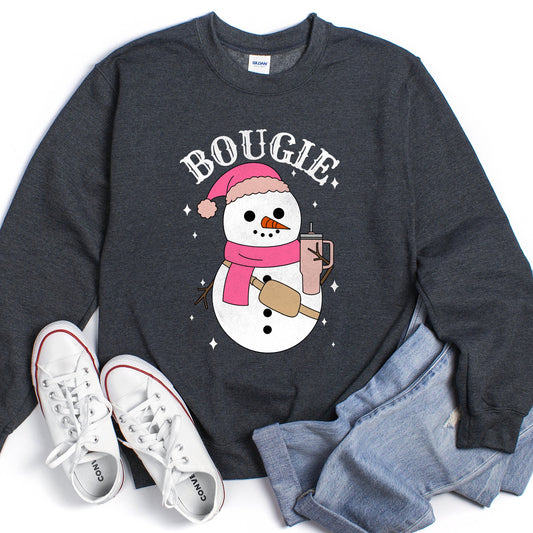 Bougie Snowman, Christmas, BooJee Sweatshirt