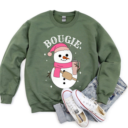 Bougie Snowman, Christmas, BooJee Sweatshirt