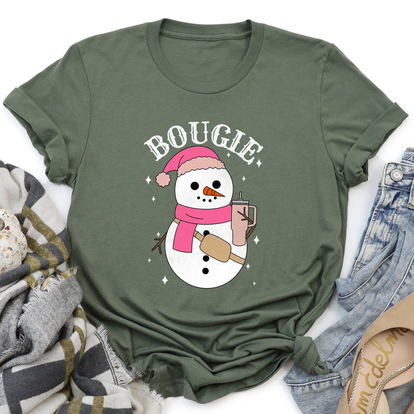 Bougie Snowman, Christmas, BooJee Super Soft Tees