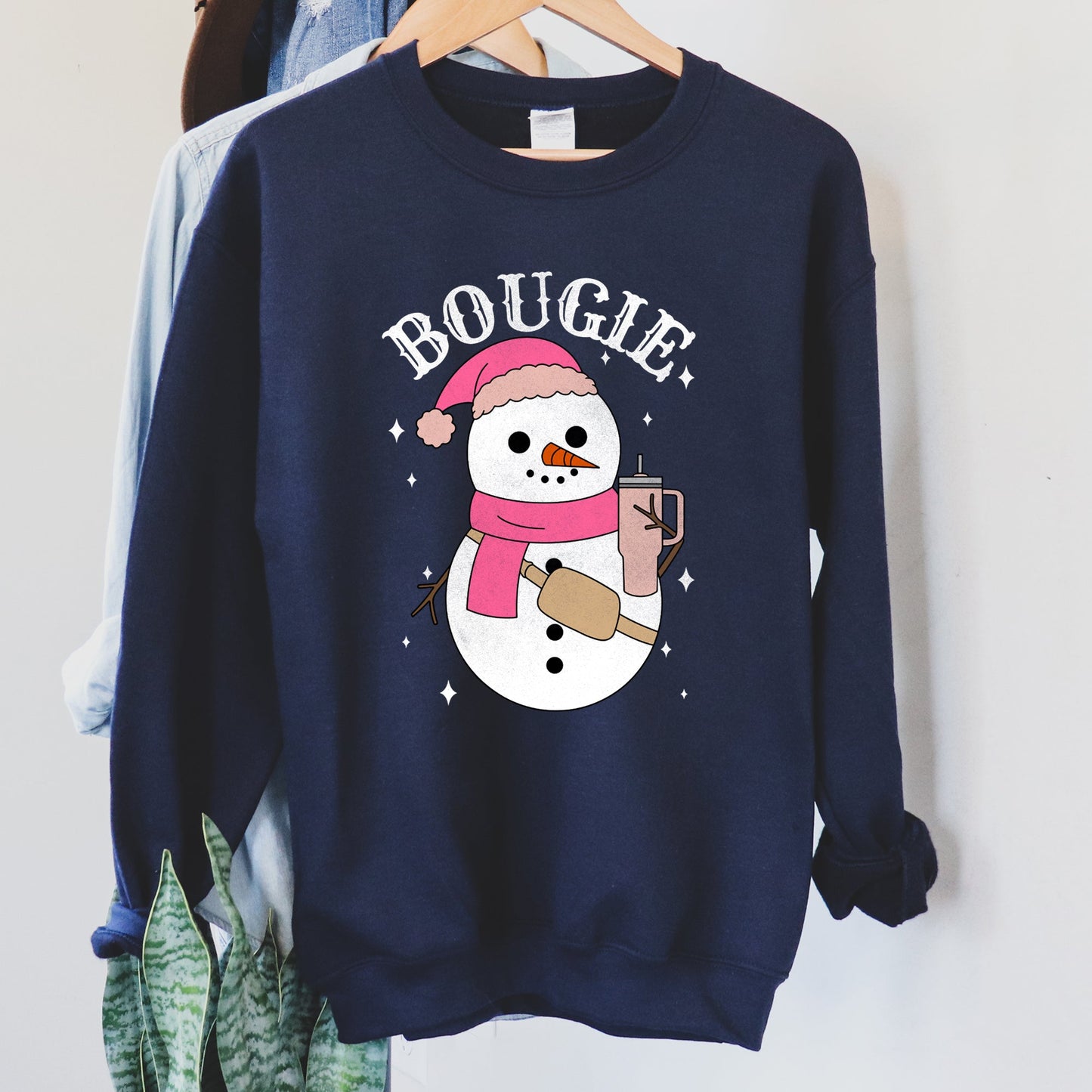 Bougie Snowman, Christmas, BooJee Sweatshirt