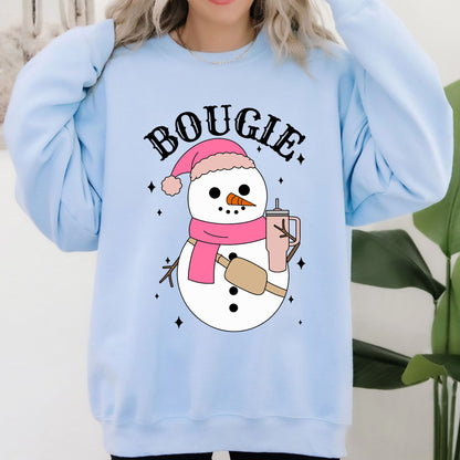 Bougie Snowman, Christmas, Santa, Winter, Snow, Xmas Sweatshirt