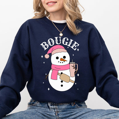 Bougie Snowman, Christmas, Santa, Winter, Snow, Xmas Sweatshirt