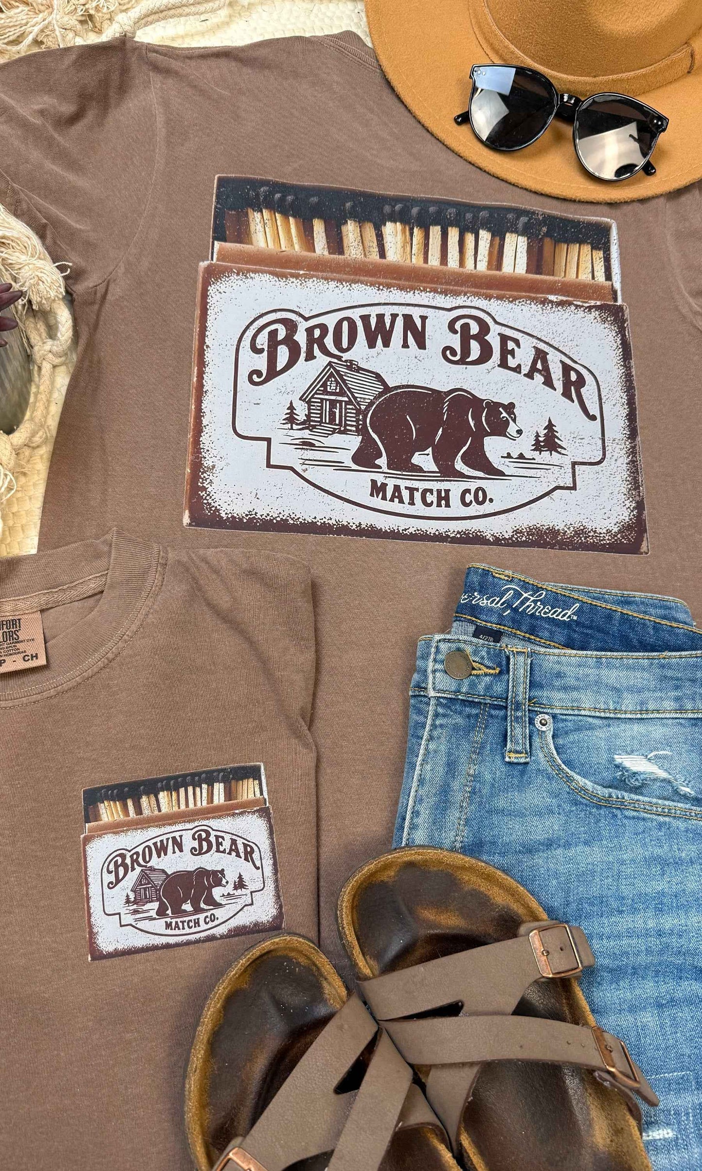 Brown Bear Match Co. Comfort Color Graphic T-Shirt