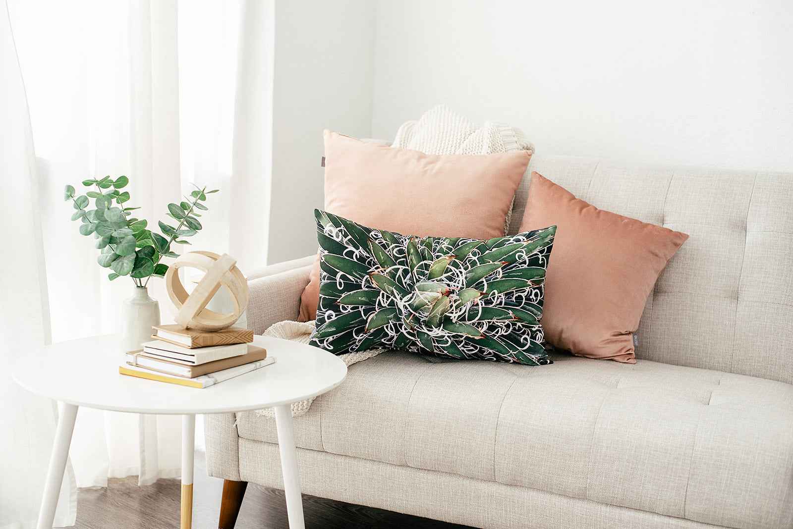 Durango Agave Lumbar Linen Pillow, College Student Gift, Mother's Day Gift, Christmas Gift