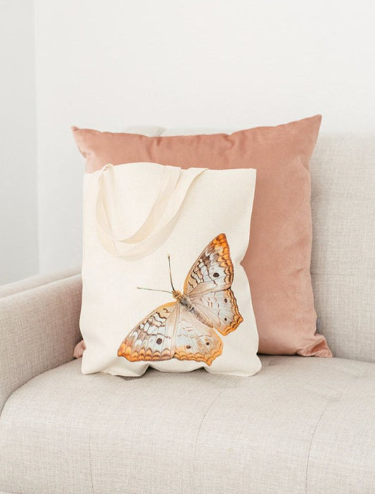 Orange Butterfly Tote, College Student Gift, Mother's Day Gift, Christmas Gift