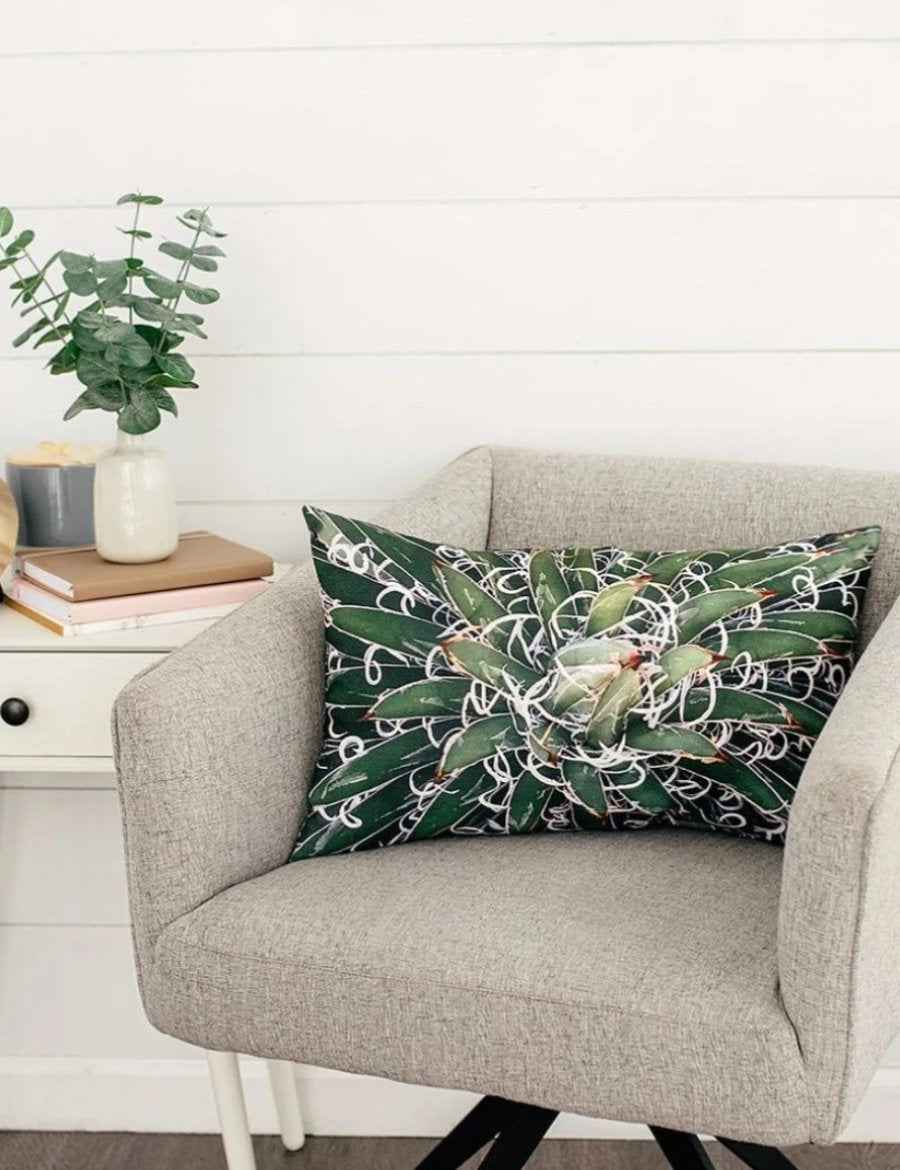 Durango Agave Lumbar Linen Pillow, College Student Gift, Mother's Day Gift, Christmas Gift
