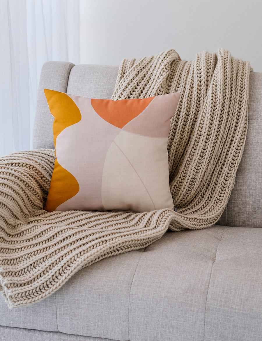 Mod Abstract Linen Pillow, College Student Gift, Mother's Day Gift, Christmas Gift