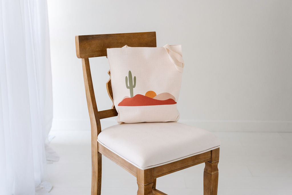 Sedona Landscape Linen Tote Bag, College Student Gift, Mother's Day Gift, Christmas Gift