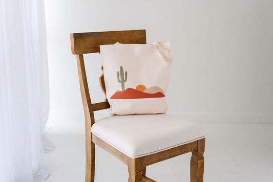 Sedona Landscape Linen Tote Bag, College Student Gift, Mother's Day Gift, Christmas Gift