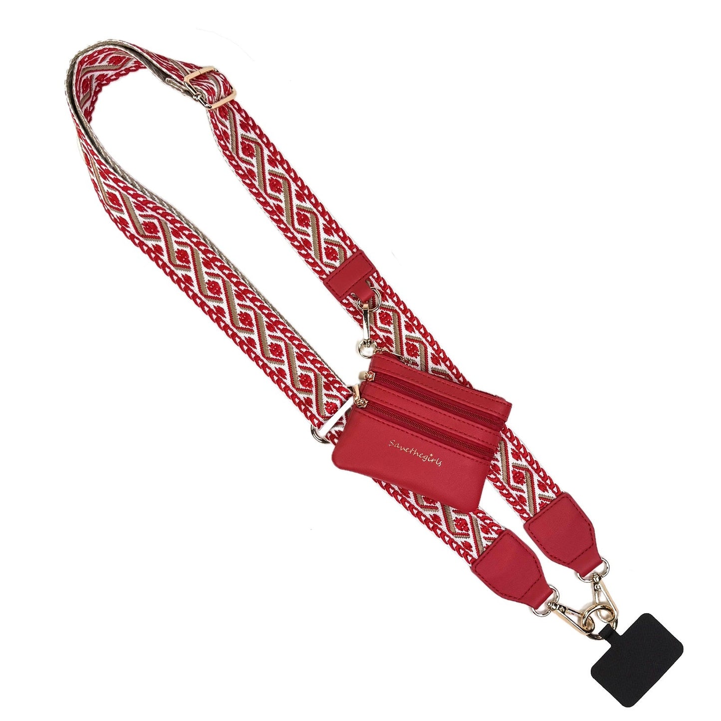 Clip & Go Strap w/Zippered Pouch XOXO