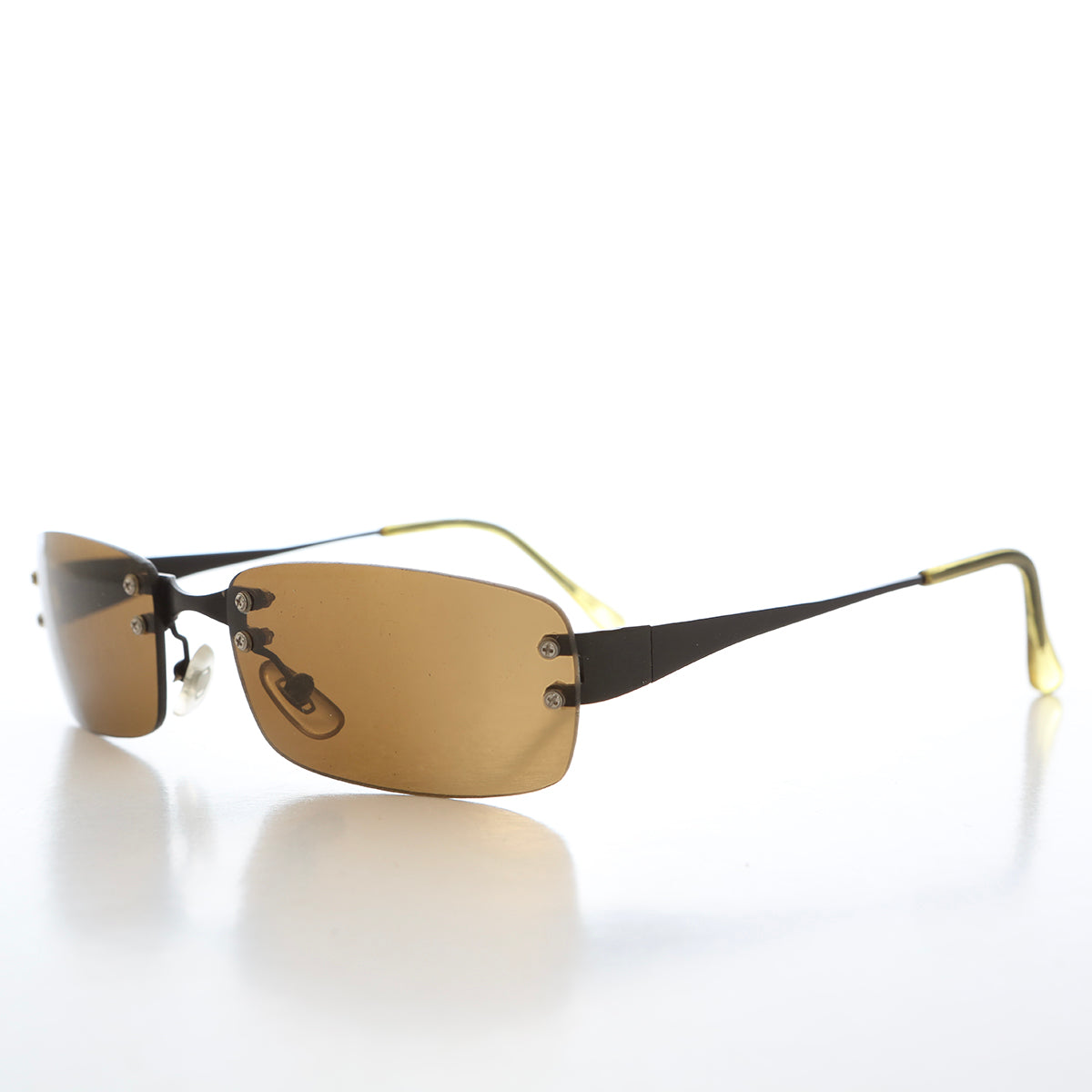 90s Rimless Rectangular Sunglasses - Cordy