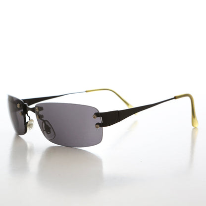 90s Rimless Rectangular Sunglasses - Cordy