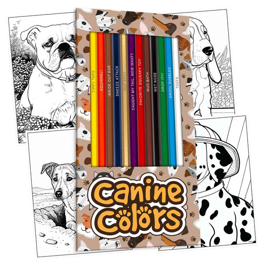 Canine Colors Colored Pencils & Coloring Pages