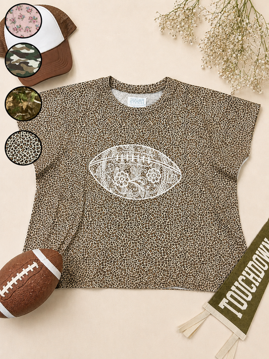 Football Lace Graphic AOP Edgy Graphic Shirt