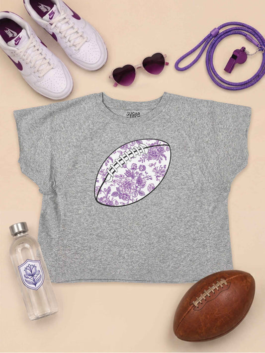 Chinoiserie Game Day Football Graphic Edgy Shirt