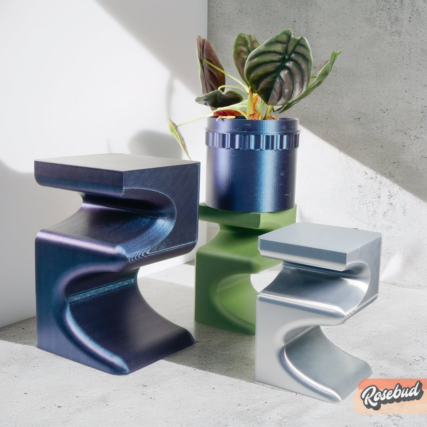 Plant Stand for Indoor Plant Pots - Perfect for House Plants and Plant Lovers, Gift for Plant Lover, Art Deco Planter Stands, Contour