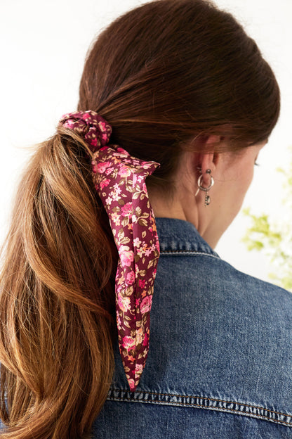 Cottage Rose Scarf Scrunchie