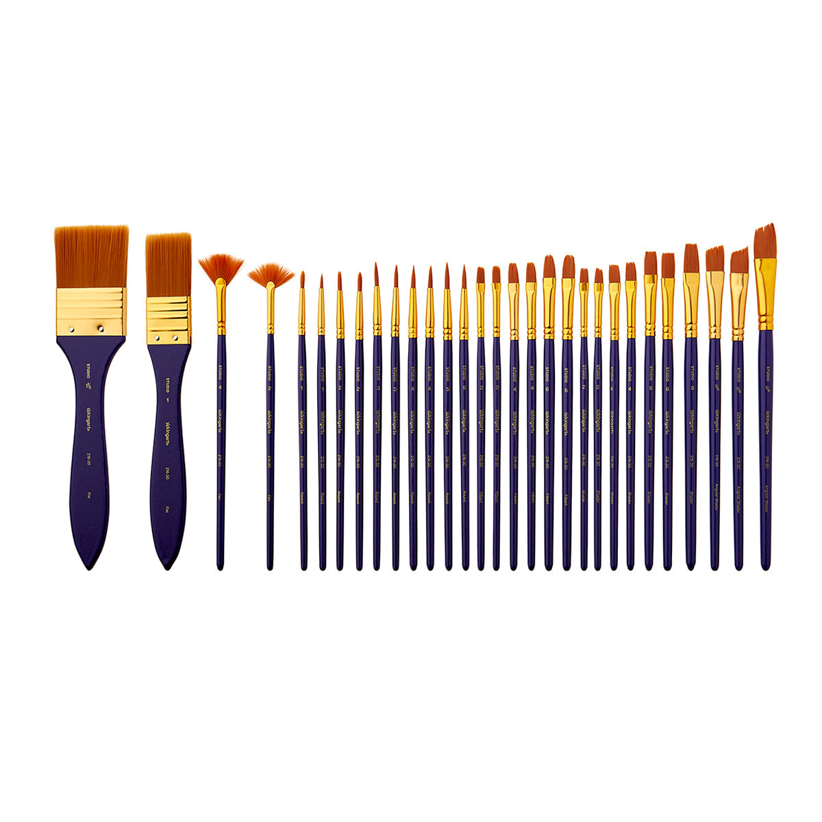 Studio Golden Nylon Brush Set - 30 Pieces