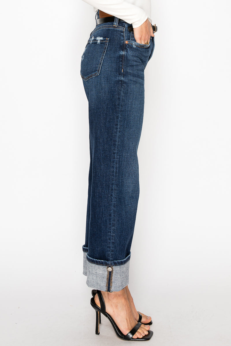 NOELLE INSEAM TRANSFORM HIGH RISE RELAXED STRAIGHT LEG JEANS