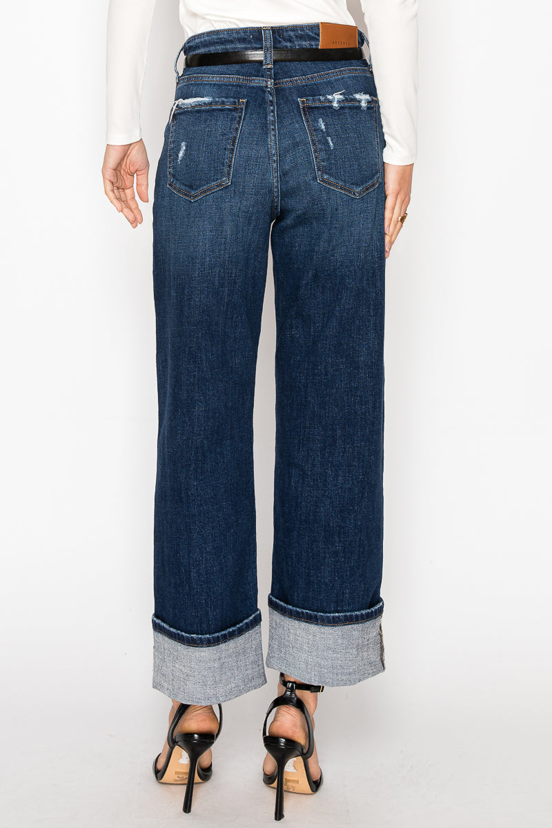 NOELLE INSEAM TRANSFORM HIGH RISE RELAXED STRAIGHT LEG JEANS