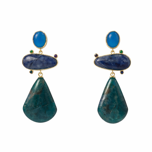 Blue Quartz Drop Earring