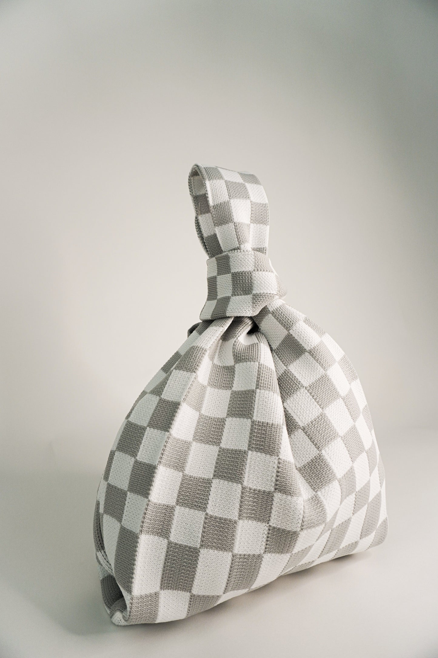Classic Checkered Grey Handbag