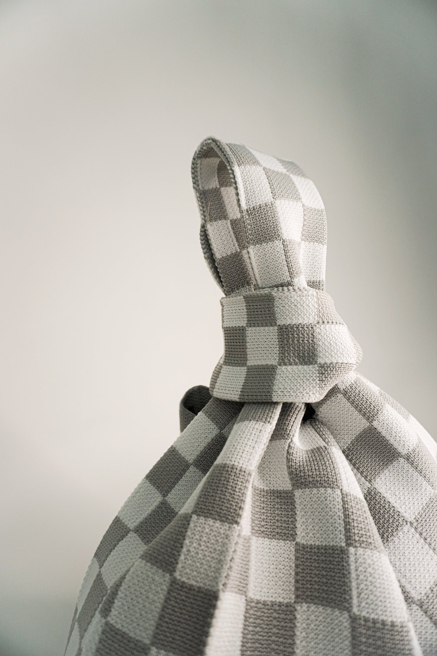 Classic Checkered Grey Handbag