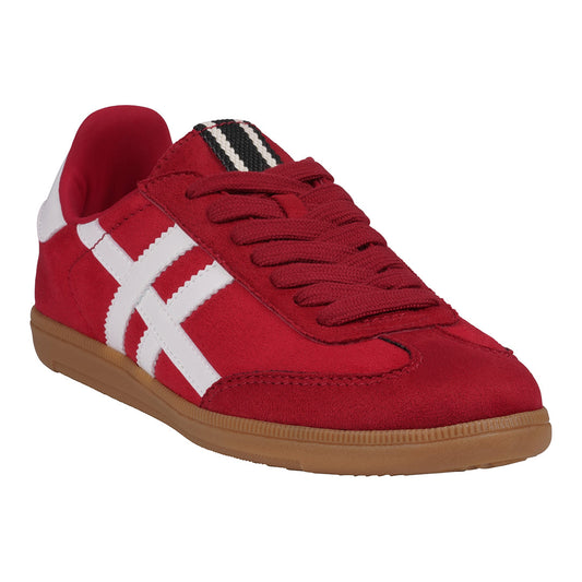 Women's Dakkah Red Lace Up Sneaker