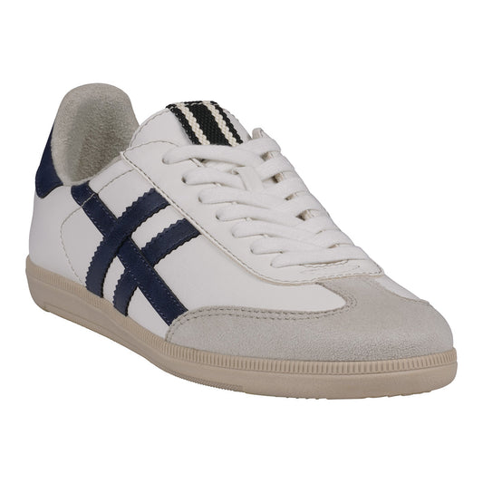 Women's Dakkah White Blue Lace Up Sneaker