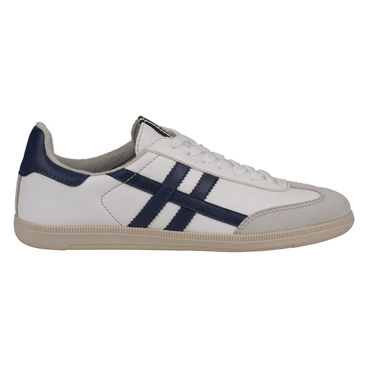 Women's Dakkah White Blue Lace Up Sneaker