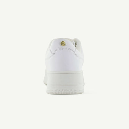 THE METRO: PLATFORM COURT SHOE - WHITE