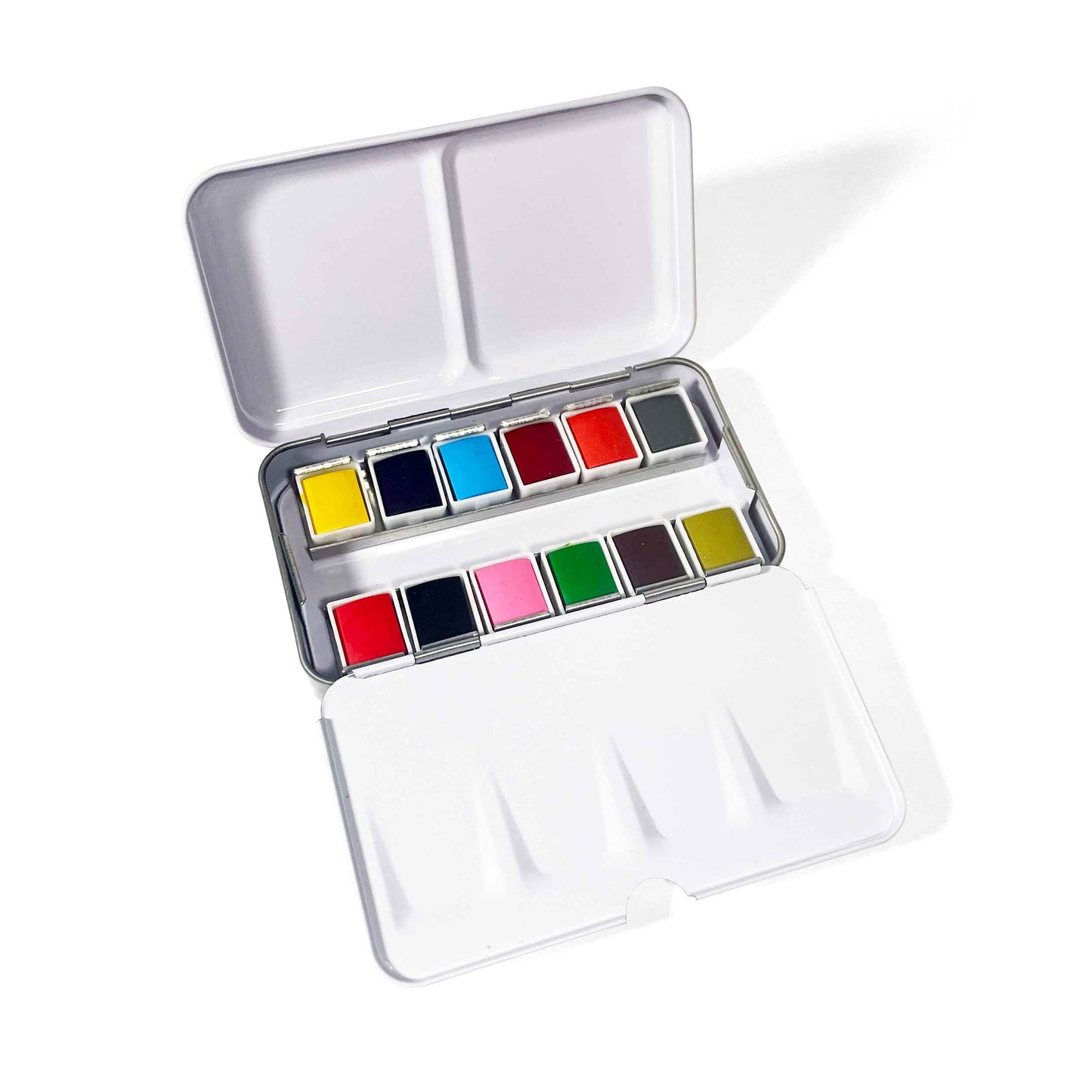 Watercolors – Metal Palette – 12 Colors – Travel Friendly