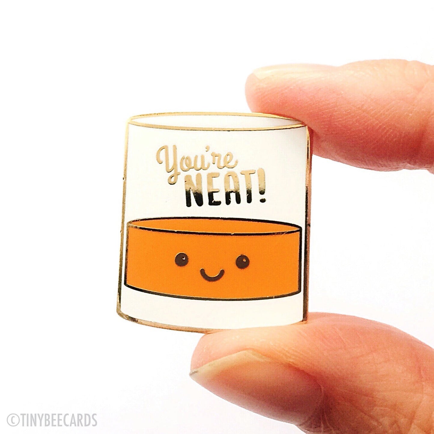 Alcohol Pun Enamel Pin "You're Neat"