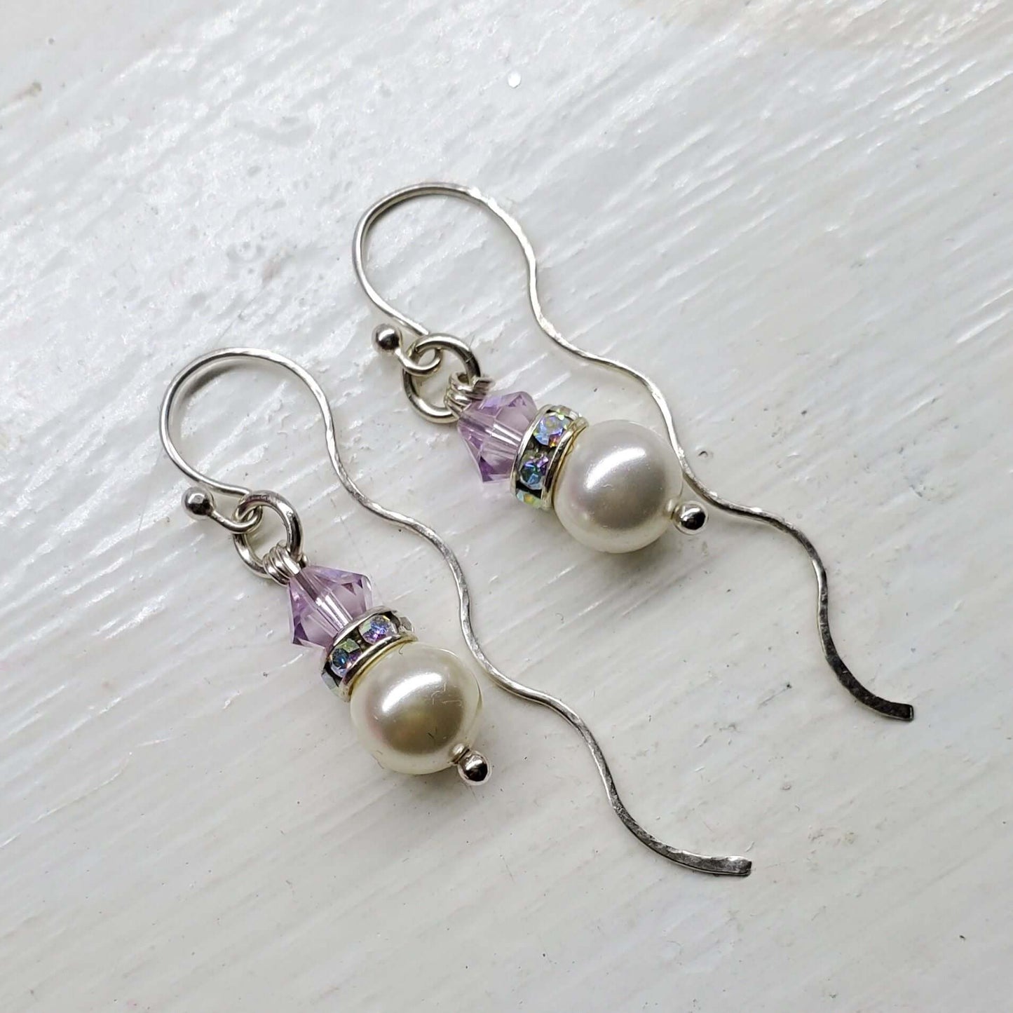 Innovative 925 Silver Swarovski Crystal Pearl Ear Threaders