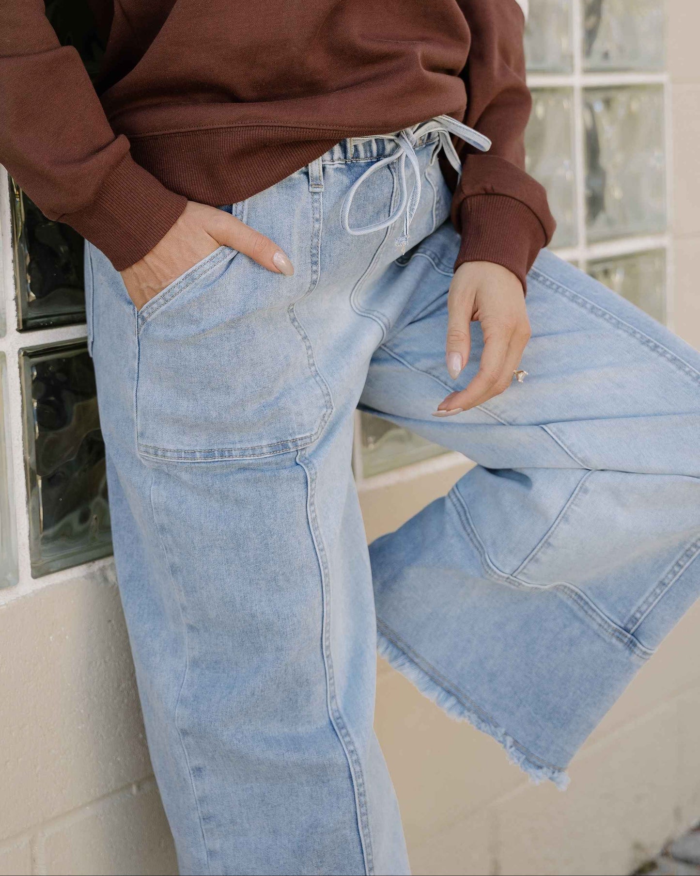 Beau Wide Leg Jeans - Light Wash