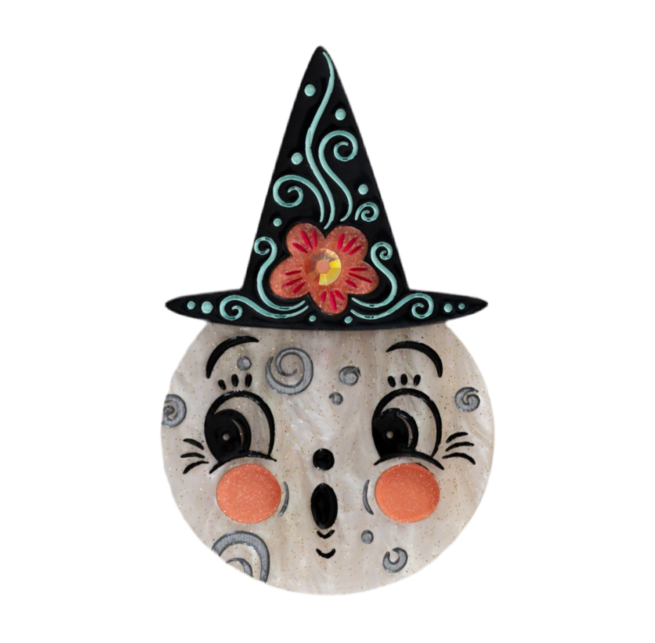 Bloomin' Luna Witch Brooch by Lipstick & Chrome