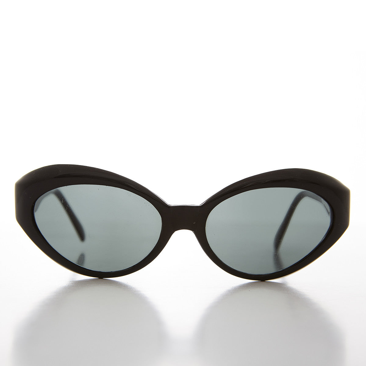 90s Curved Cat Eye Sunglass Retro with Glass Lens - Flo