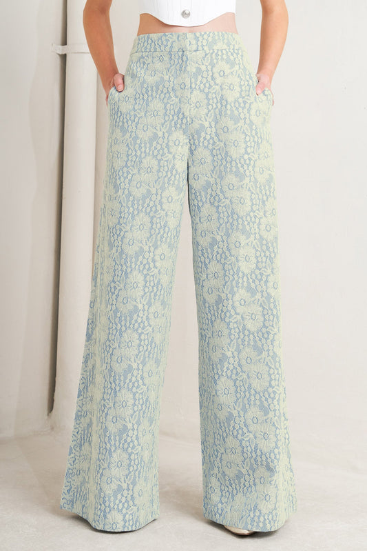 EASY ELEGANCE WOVEN LACE PANTS