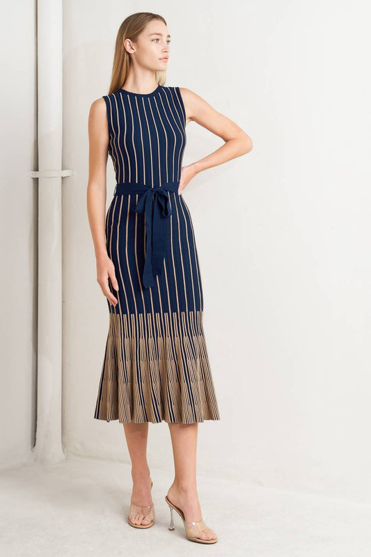 SMOOTH WEIGHTED FEEL KNIT MIDI DRESS