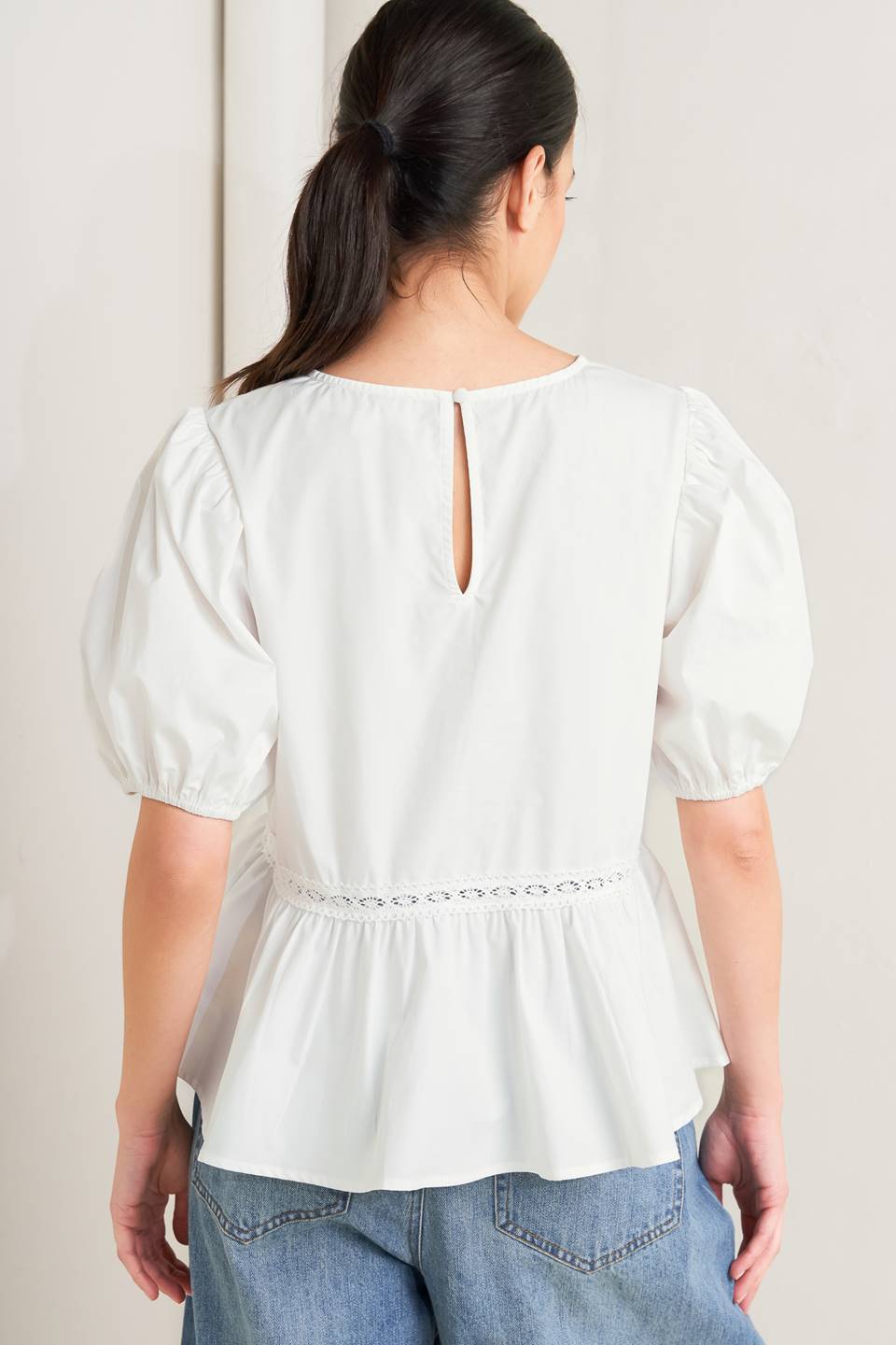 SILENT MORNING WOVEN TOP