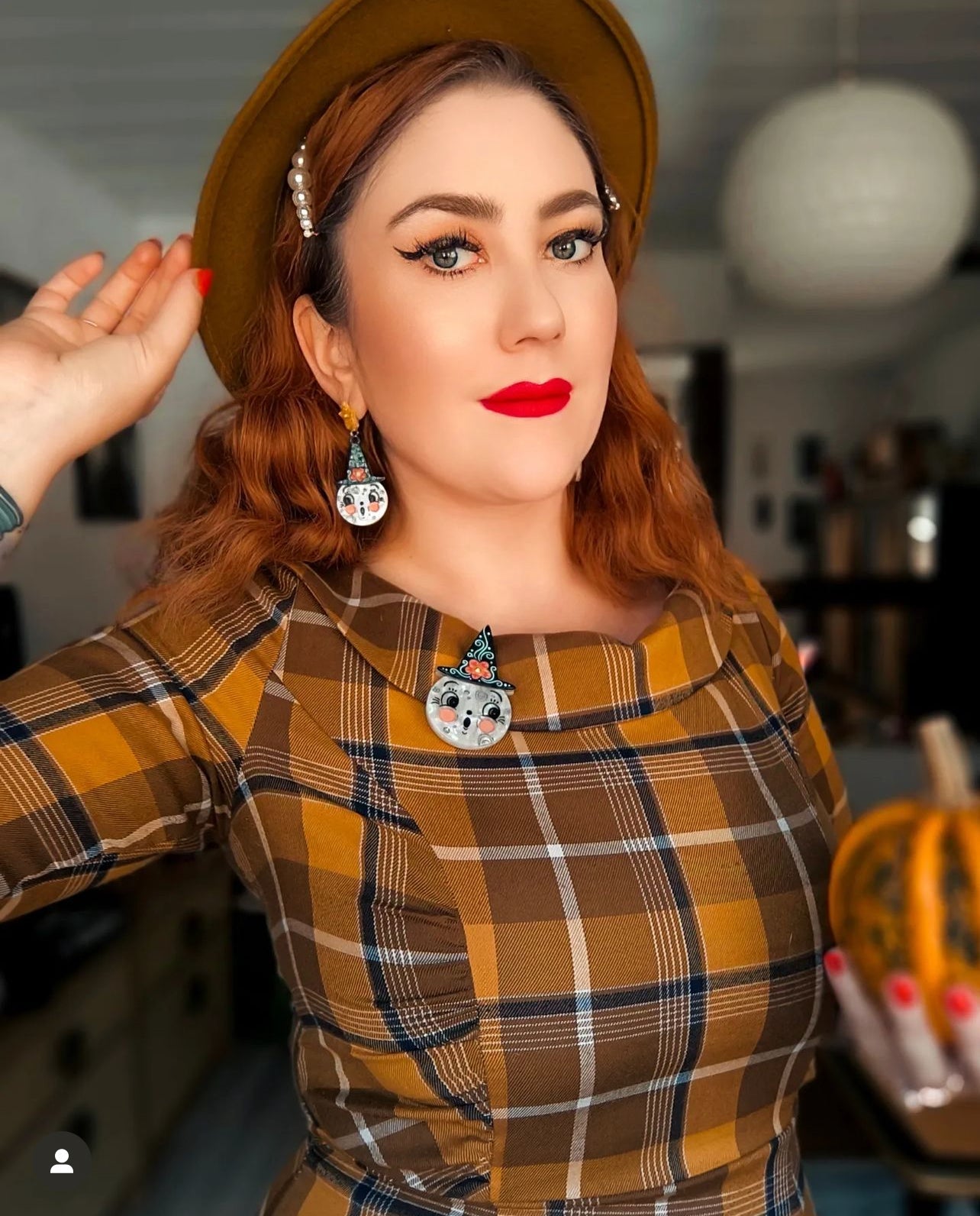 Bloomin' Luna Witch Brooch by Lipstick & Chrome