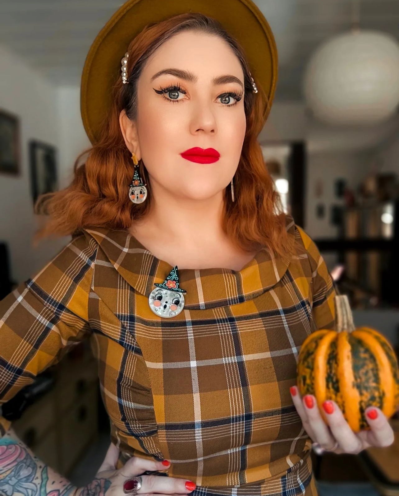 Bloomin' Luna Witch Brooch by Lipstick & Chrome