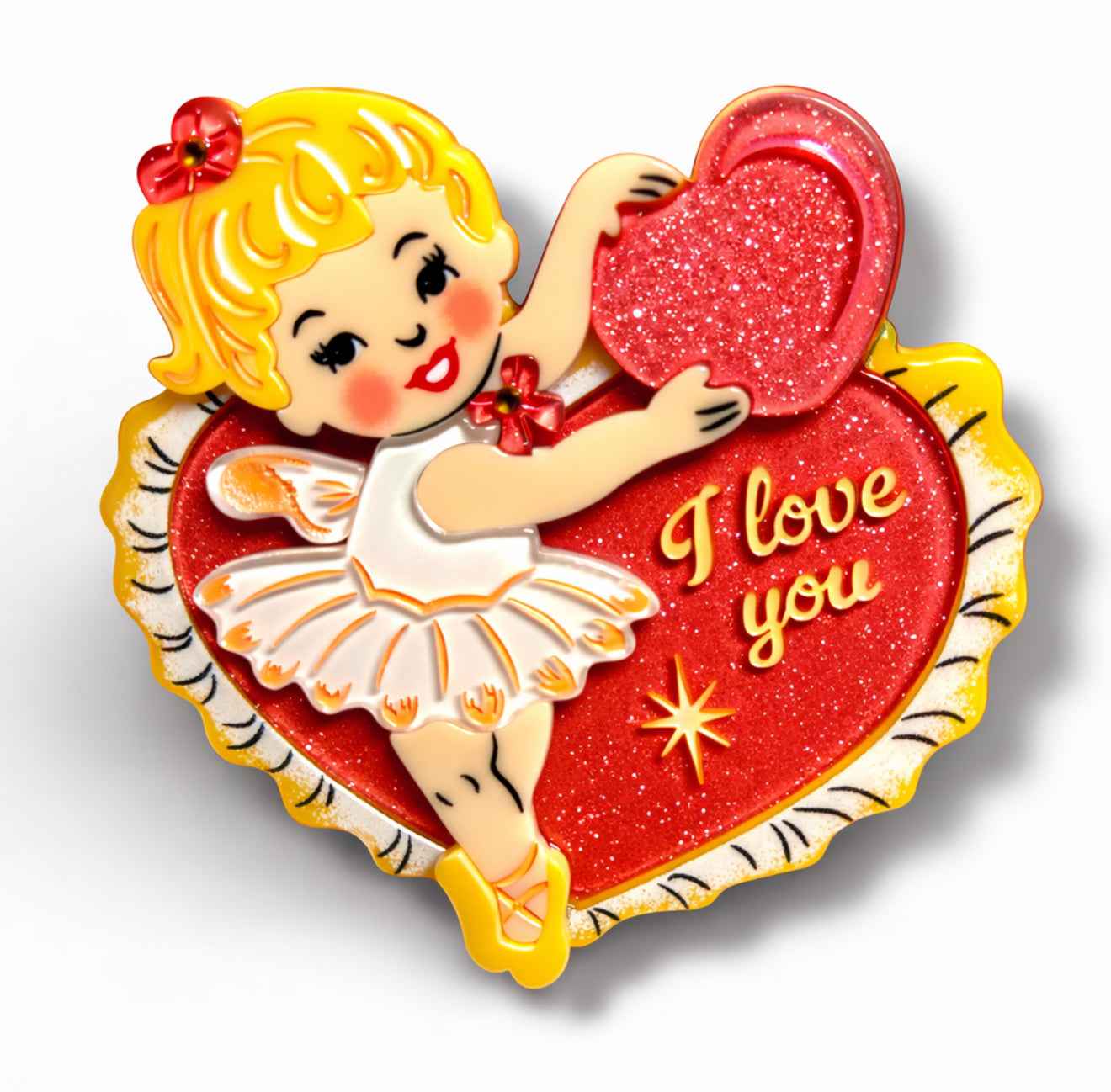 Retro Romance Brooch by 50's Vintage Dame x Lipstick & Chrome