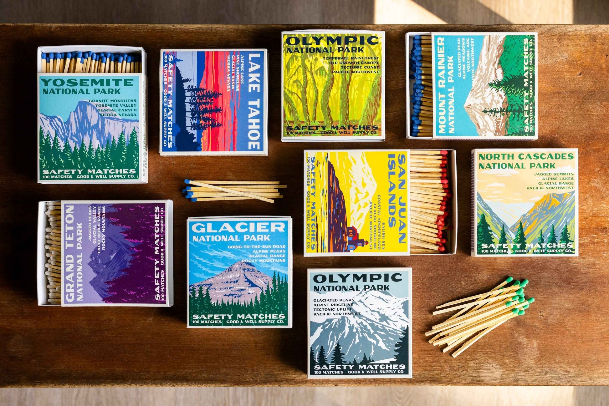 Mount Rainier Vintage National Park Cabin Matches