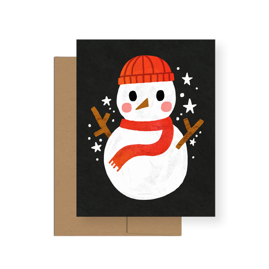 Snowman — A2 Greeting Card