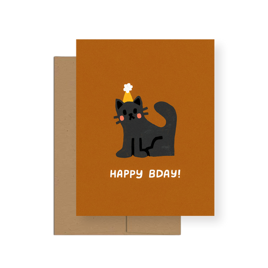 Birthday Kitty — A2 Greeting Card