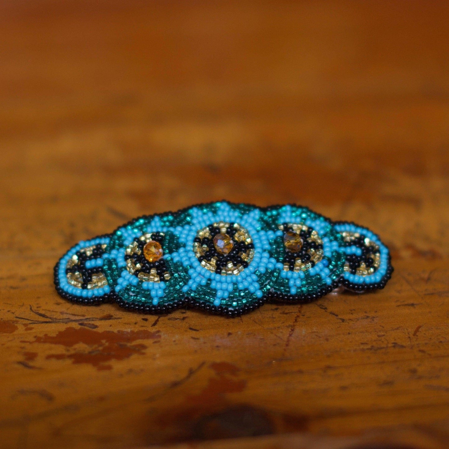 Andrea Seed Bead Hair Barrette - Guatemala